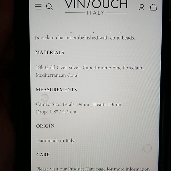 Hp! ♥️❤️♥️RARE ❤️‍🔥Be my lover handcrafted porcelsin earrings - Picture 4 of 5